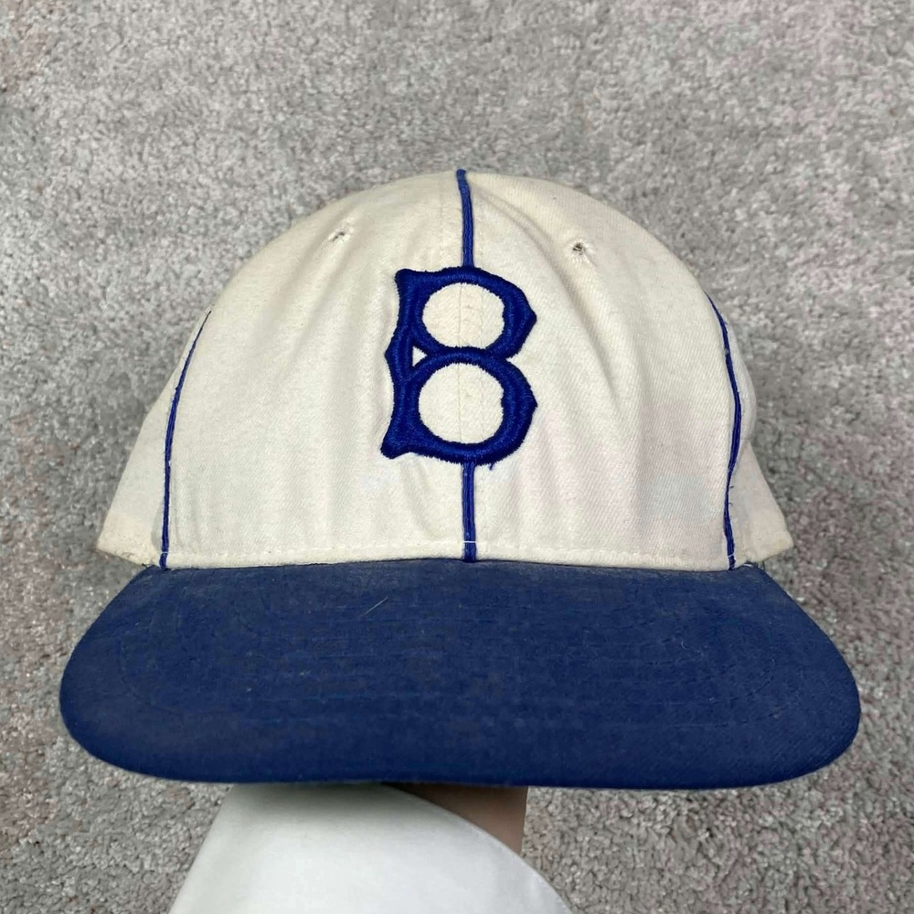 Roman Cooperstown Collection Brooklyn Dodgers Baseball Hat Size 7 3/8 Blue White